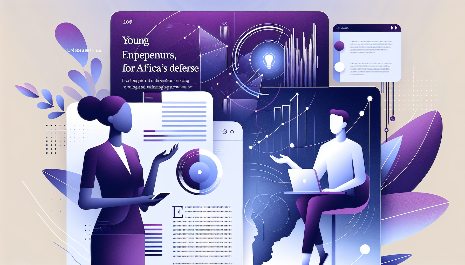 Jóvenes emprendedores africanos liderando la defensa tecnológica