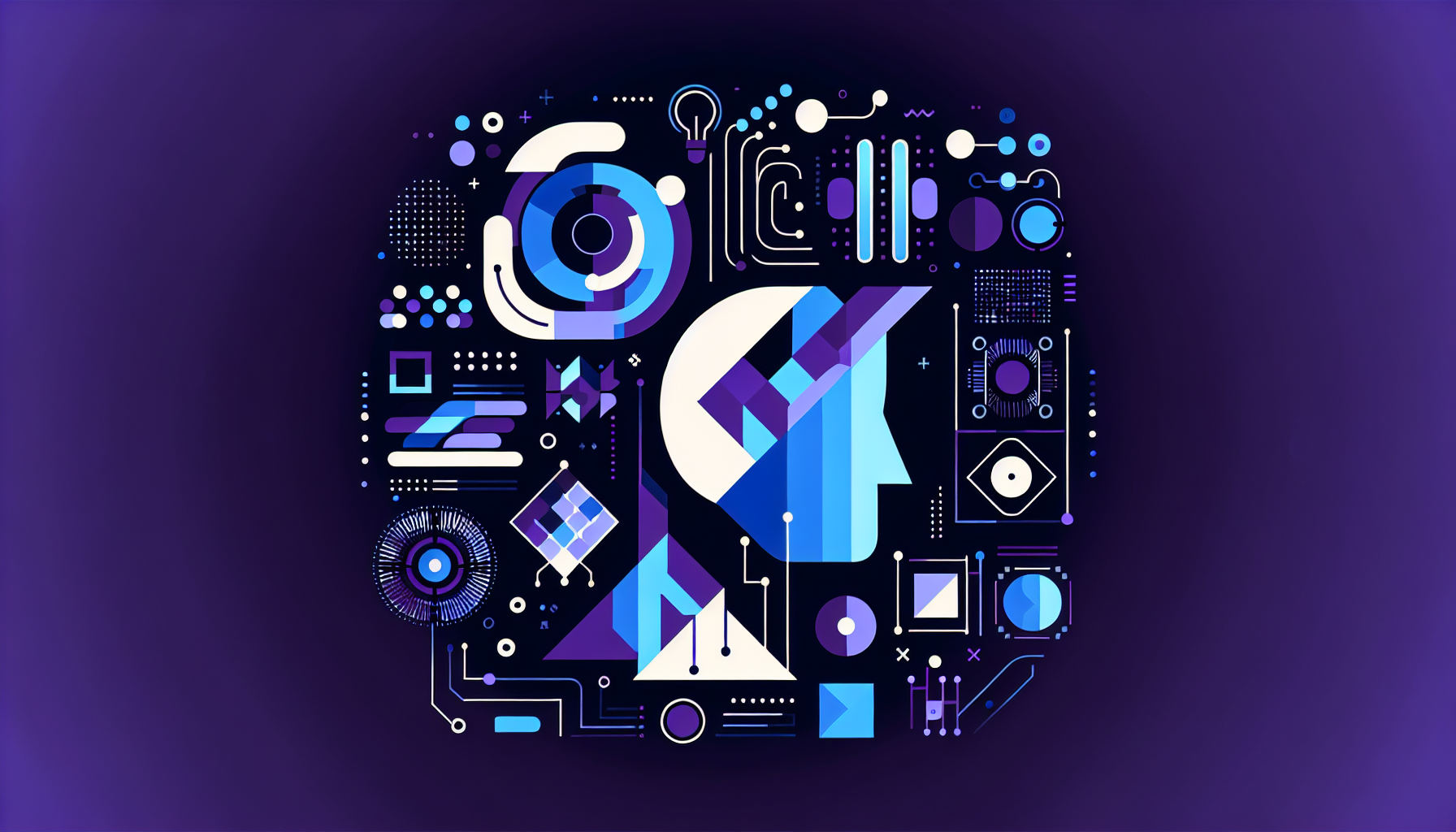 Representación de inteligencia artificial resolviendo problemas matemáticos